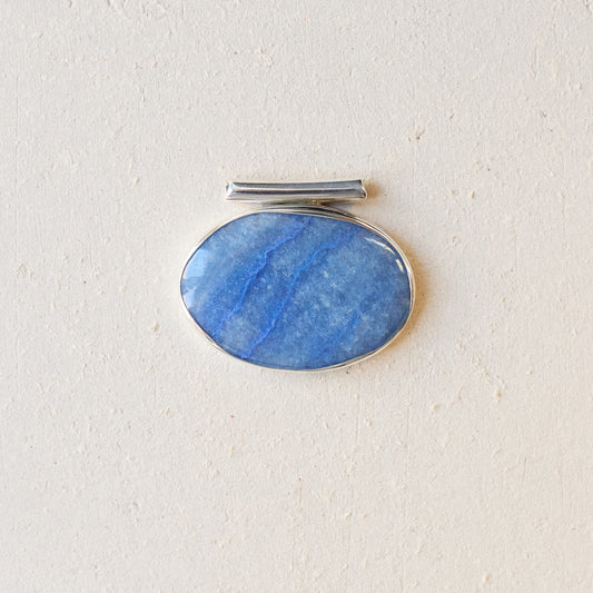 Pendentif magma - quartz bleu