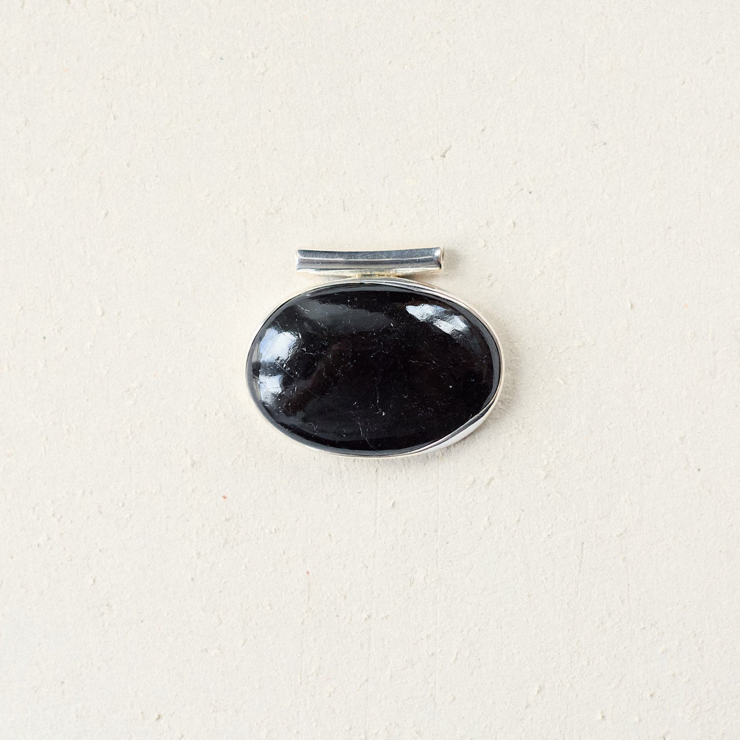 Pendentif magma - tourmaline noire