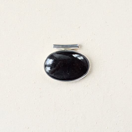 Pendentif magma - tourmaline noire